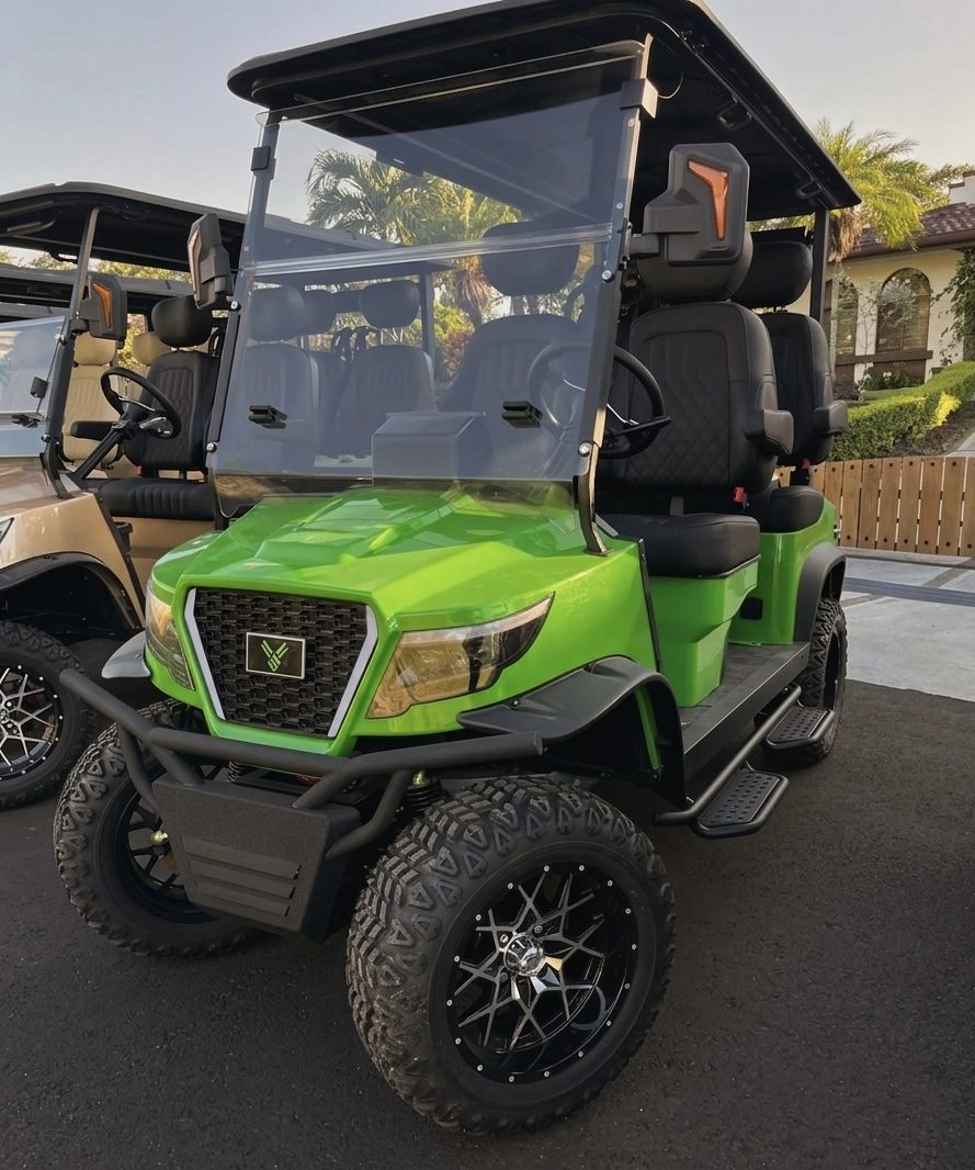 Vehículo eléctrico premium ELuxCR color verde en Costa Rica